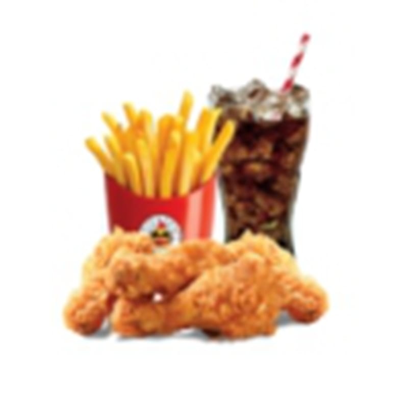 Fried Chicken Drumsticks & French Fries & Soda.