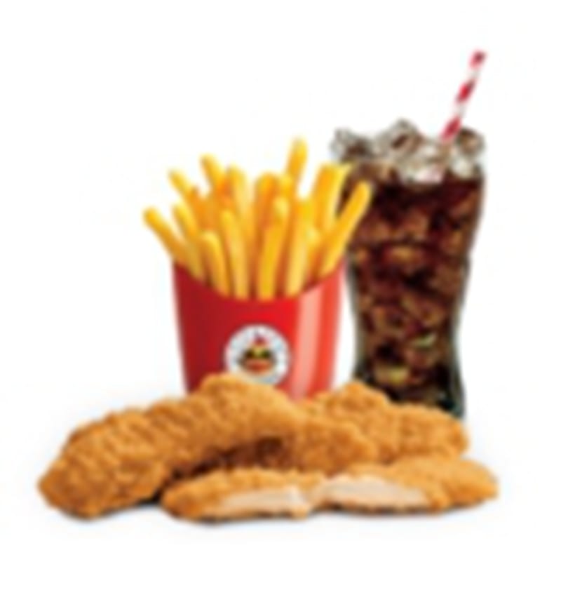 Chicken Tenders & French Fries & Soda.